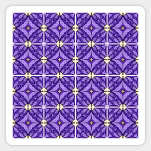 Patchwork Quilt Pattern with Ornate Motifs Sticker